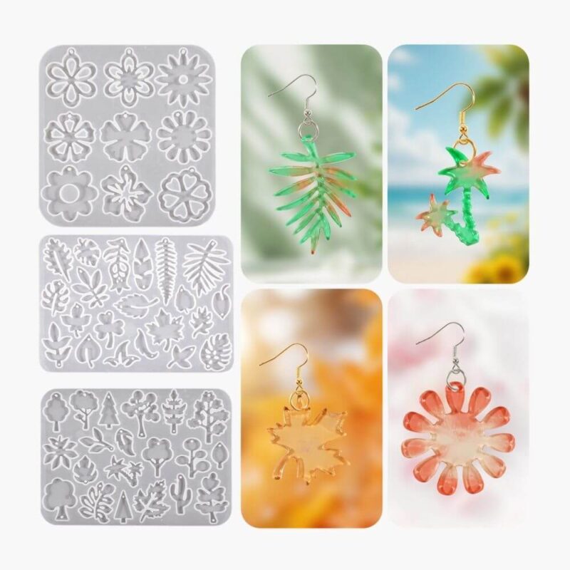 3-In-1 Botanical Jewelry Mold Set | Resin Mold Box