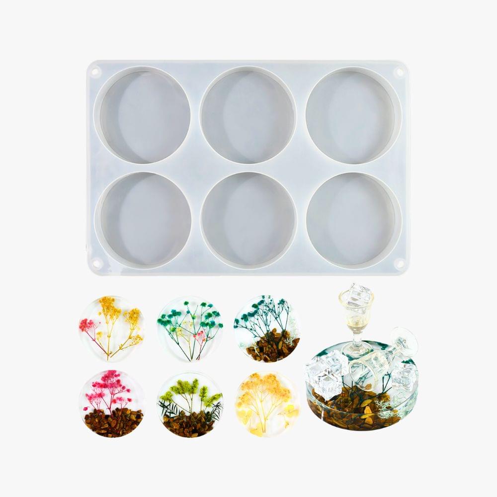 6-in-1 Round Resin Coaster Mold Set