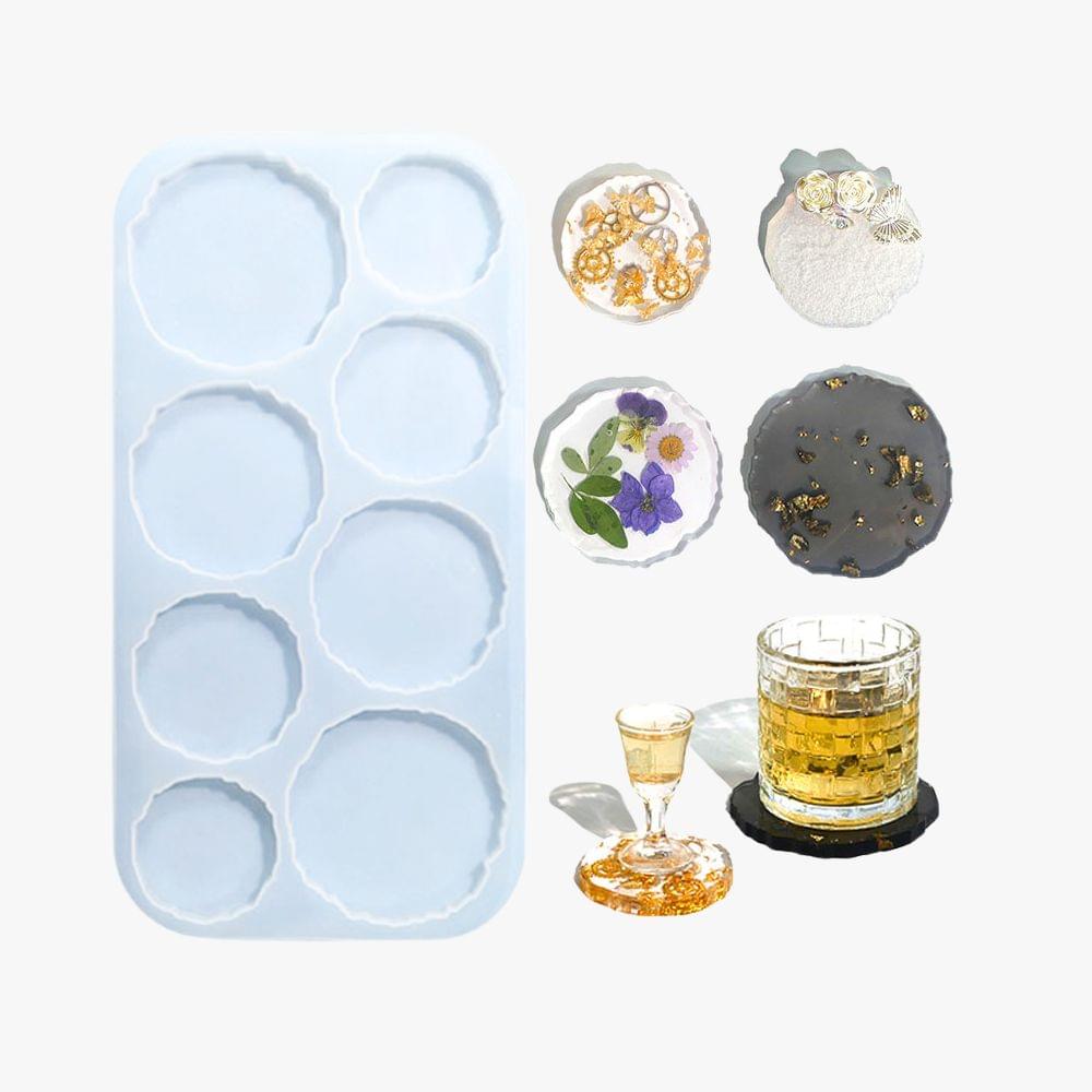 8-in-1 Agate Resin Coaster Mold Set