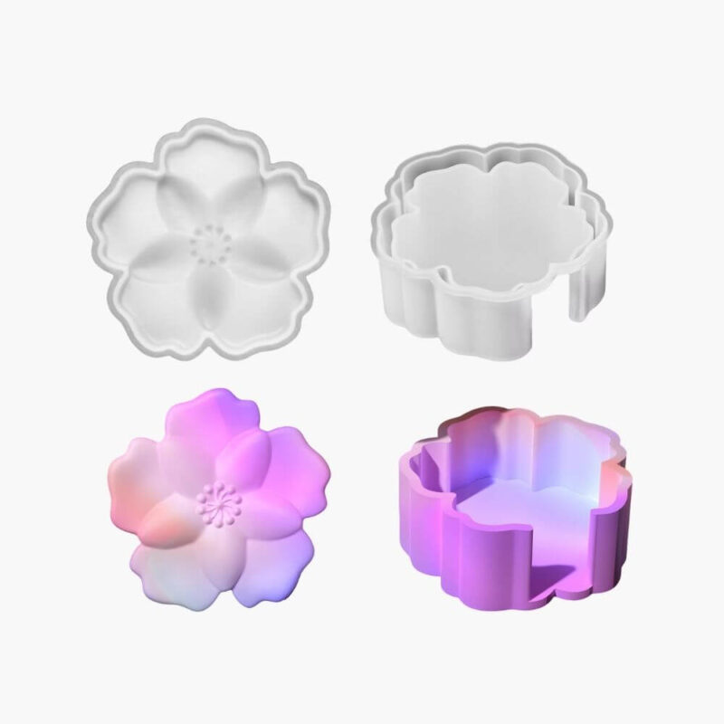 Blooming Flower Coaster &Amp; Holder Mold Set | Resin Mold Box