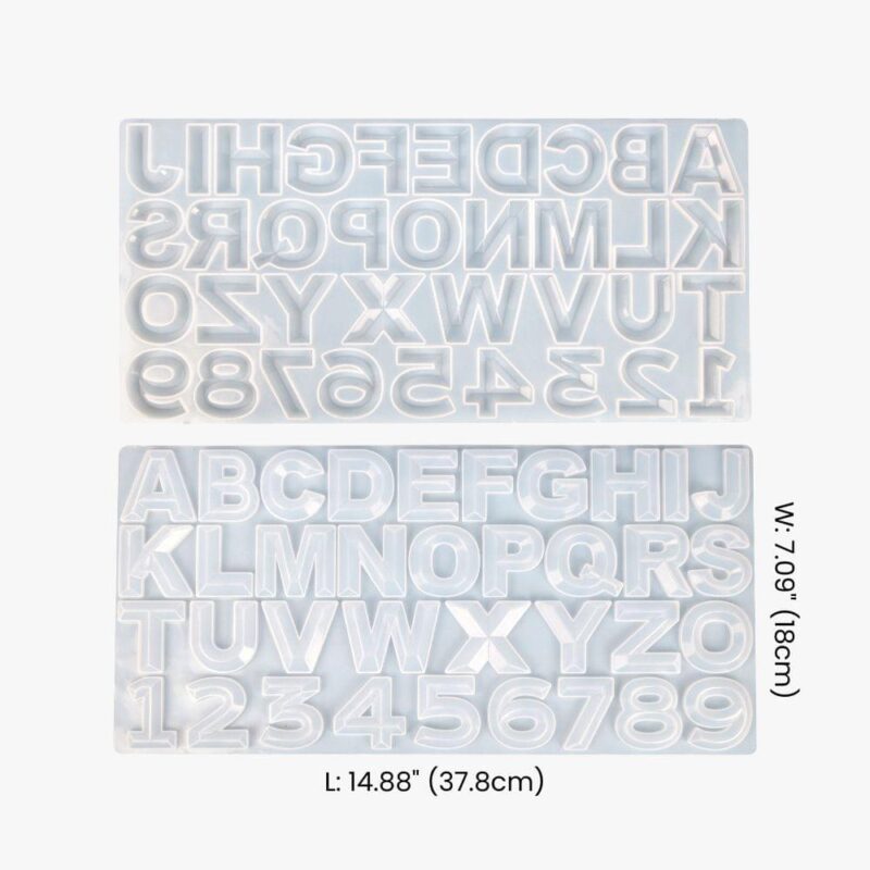 Diamond Facet Resin Alphabet Mold – Create Shimmering Jewelry | Resin Mold Box
