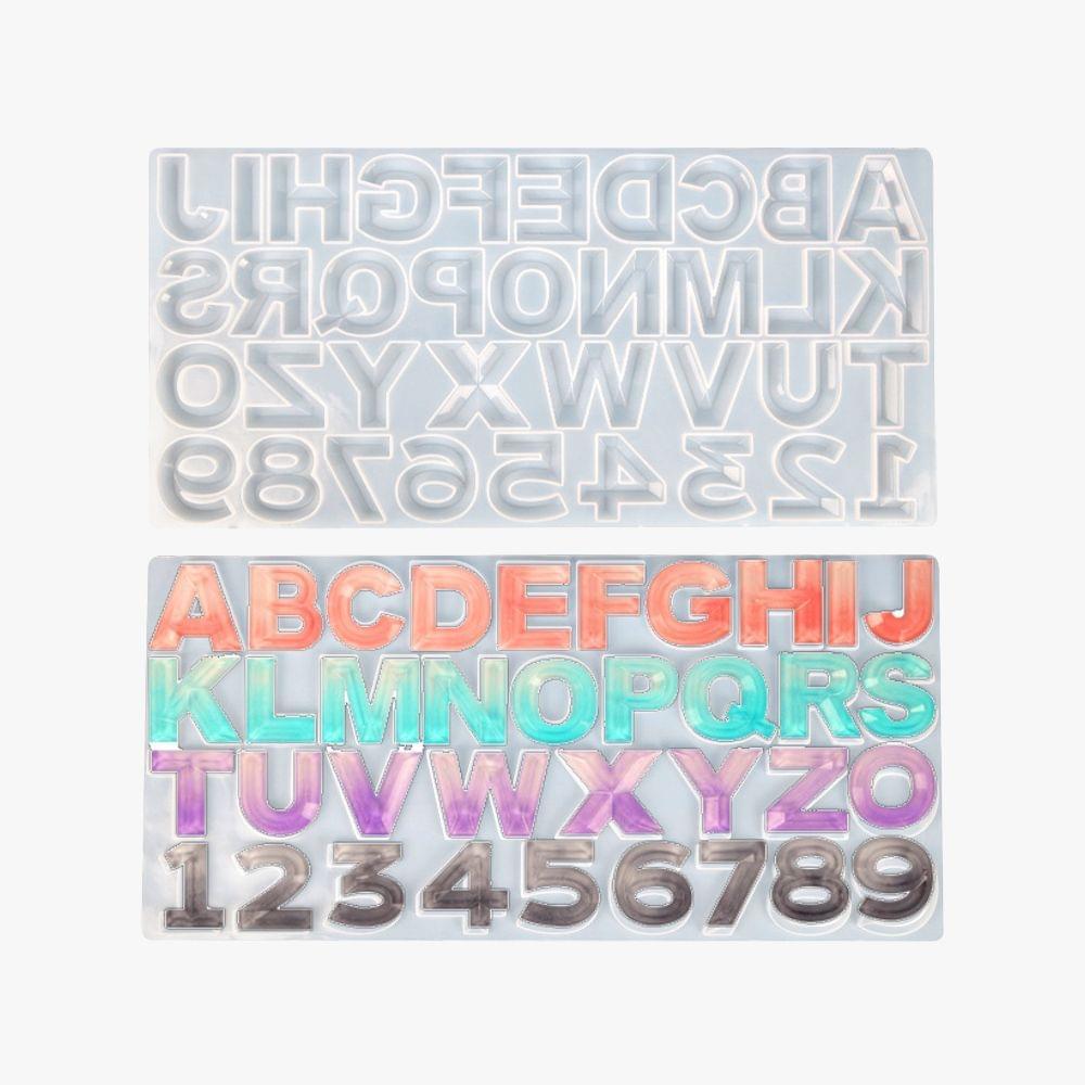 Diamond Facet Resin Alphabet Mold - Create Shimmering Jewelry