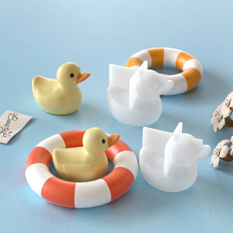Adorable Duck Planter and Mini Duck Silicone Mold Set | Resin Mold Box