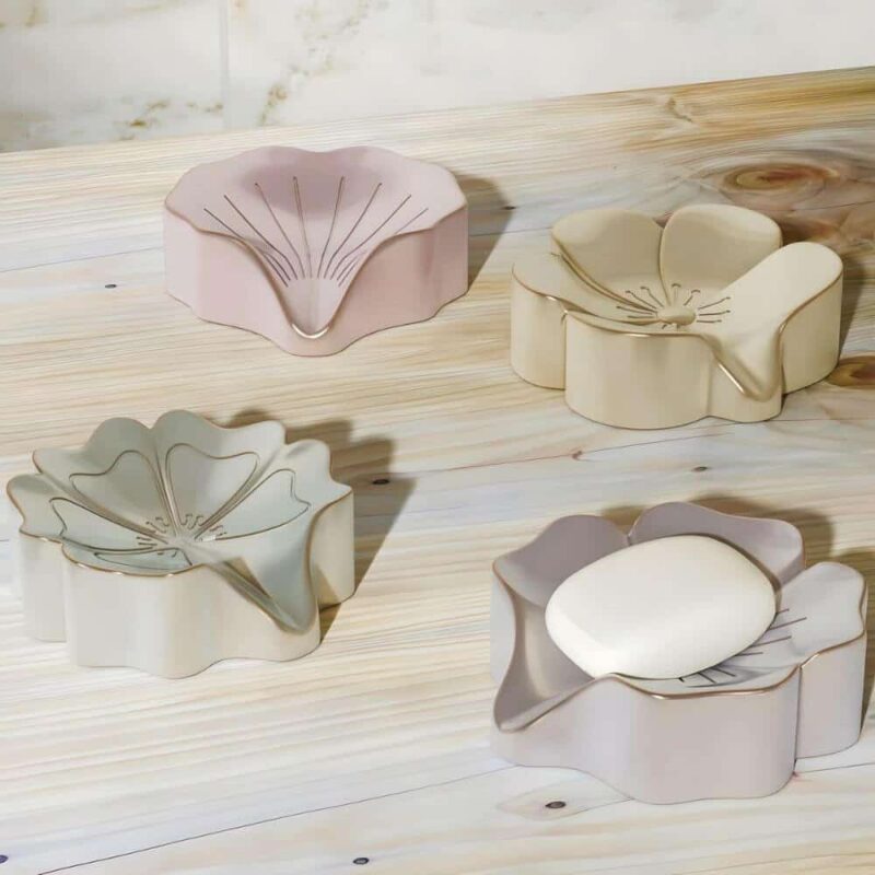Lotus Blossom Soap Dish Mold Set, Set of 4 | Resin Mold Box