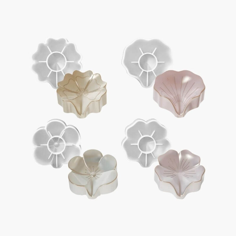 Lotus Blossom Soap Dish Mold Set, Set Of 4 | Resin Mold Box