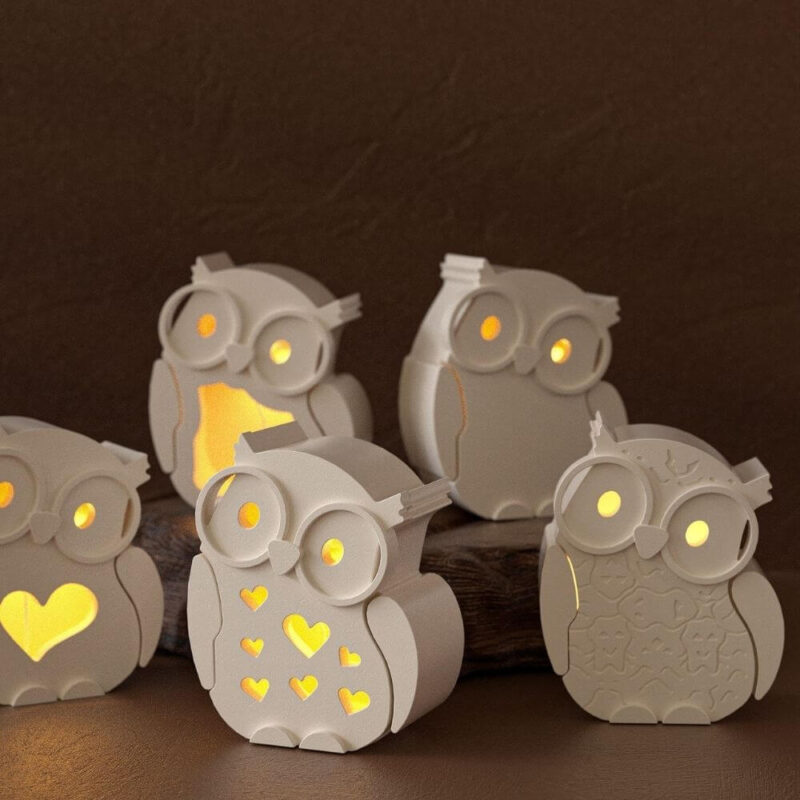 Moonlight Owl Night Light Mold Set | Resin Mold Box