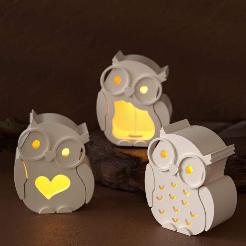 Moonlight Owl Night Light Mold Set | Resin Mold Box
