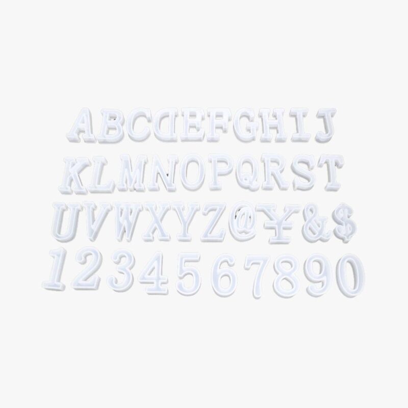 Resin Letter Molds (A-Z, 0-9, @, $,￥,&) | Resin Mold Box
