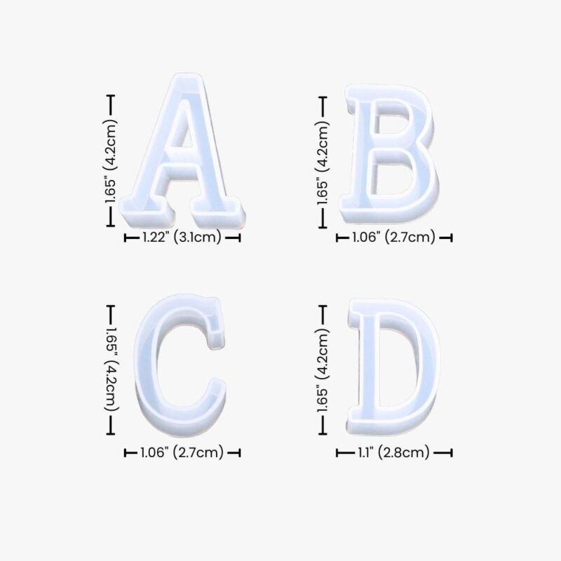 Resin Letter Molds (A-Z, 0-9, @, $,￥,&) | Resin Mold Box