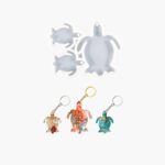 3-in-1 Silicone Sea Turtle Resin Mold Set for Keychain Making | Resin Mold Box