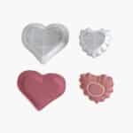 Heart Resin Molds – Smooth & Scalloped Trinket Dishes, Set of 2 | Resin Mold Box