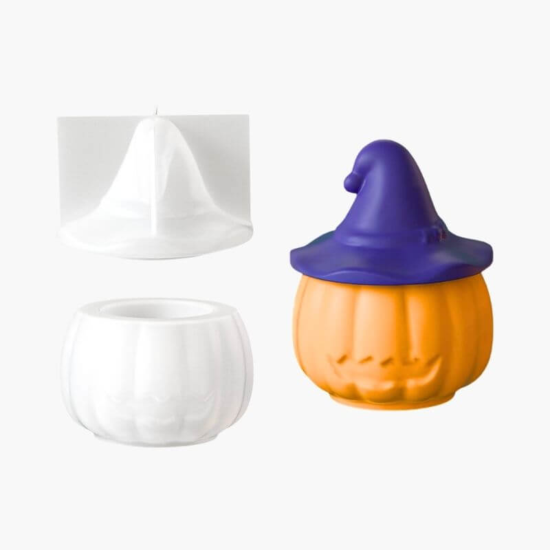 Witch-Hat-Pumpkin-Resin-Jar-Mold-with-Separate-Lid-resinmoldbox-1 Witch Hat Pumpkin Resin Jar Mold With Separate Lid | Resin Mold Box