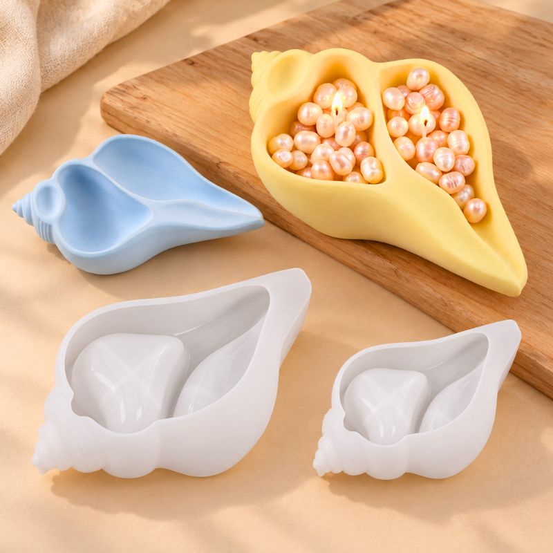 Conch Shell Tray Silicone Mold Set in 2 Sizes | Resin Mold Box