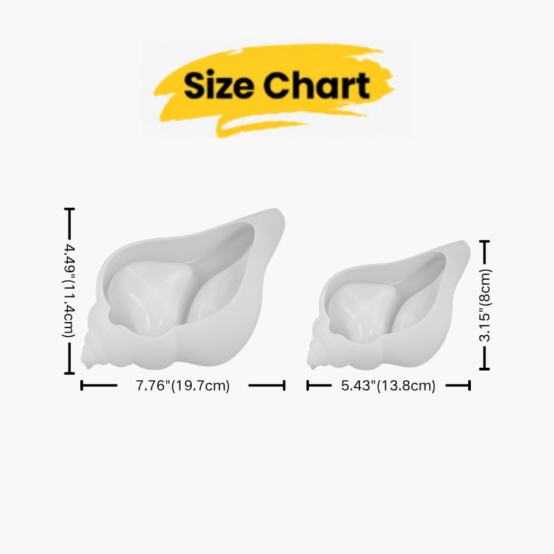 Conch Shell Tray Silicone Mold Set in 2 Sizes | Resin Mold Box