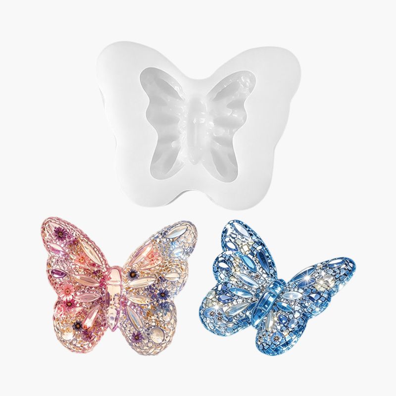 Faceted Butterfly Figure Silicone Mold, Single Design | Resin Mold Box