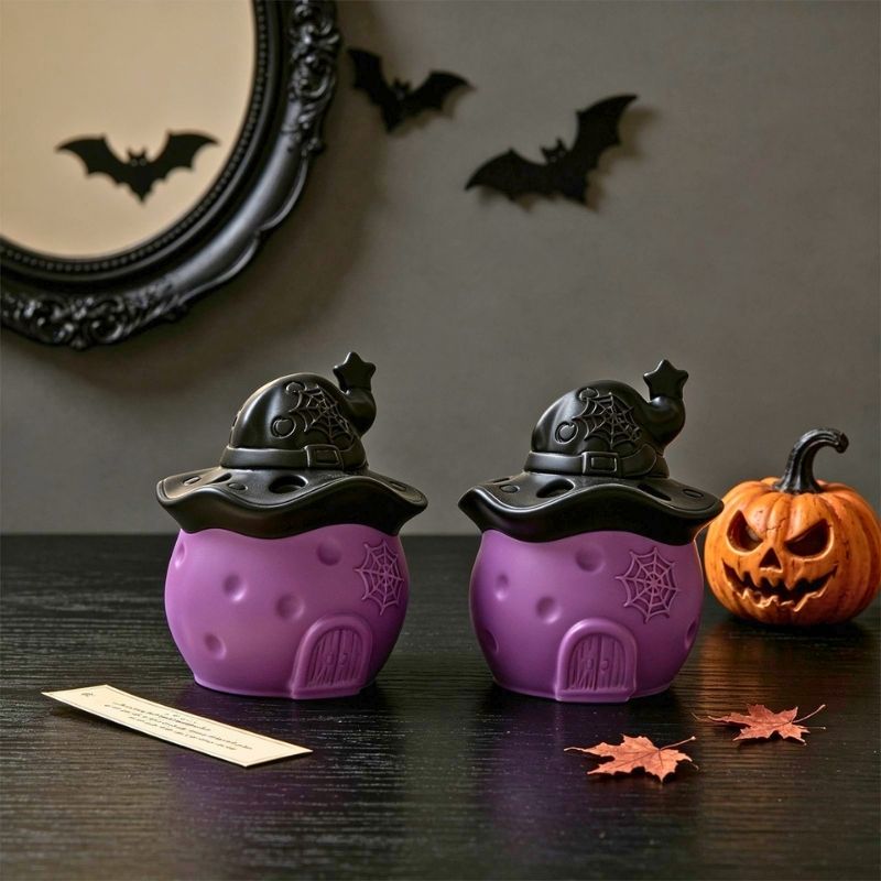 Witch Hat House Jar Silicone Mold Set, 2 Complete Sets | Resin Mold Box