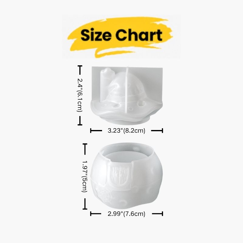 Witch Hat House Jar Silicone Mold Set, 2 Complete Sets | Resin Mold Box
